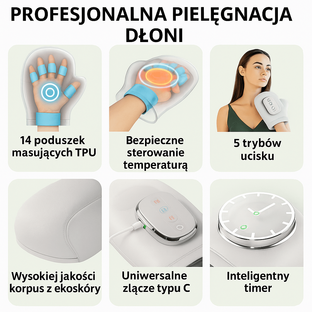 Masażer do Rąk I Nadgarstków z Funkcją Grzania